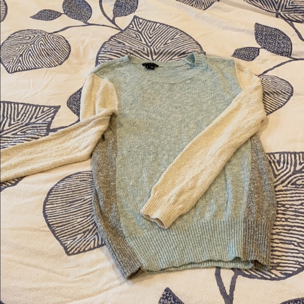 Theory Color-Block Knitted Crewneck Sweater - image 1